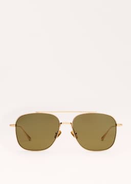 ME+EM Aviator Sunglasses | Olive/Gold | Image 1