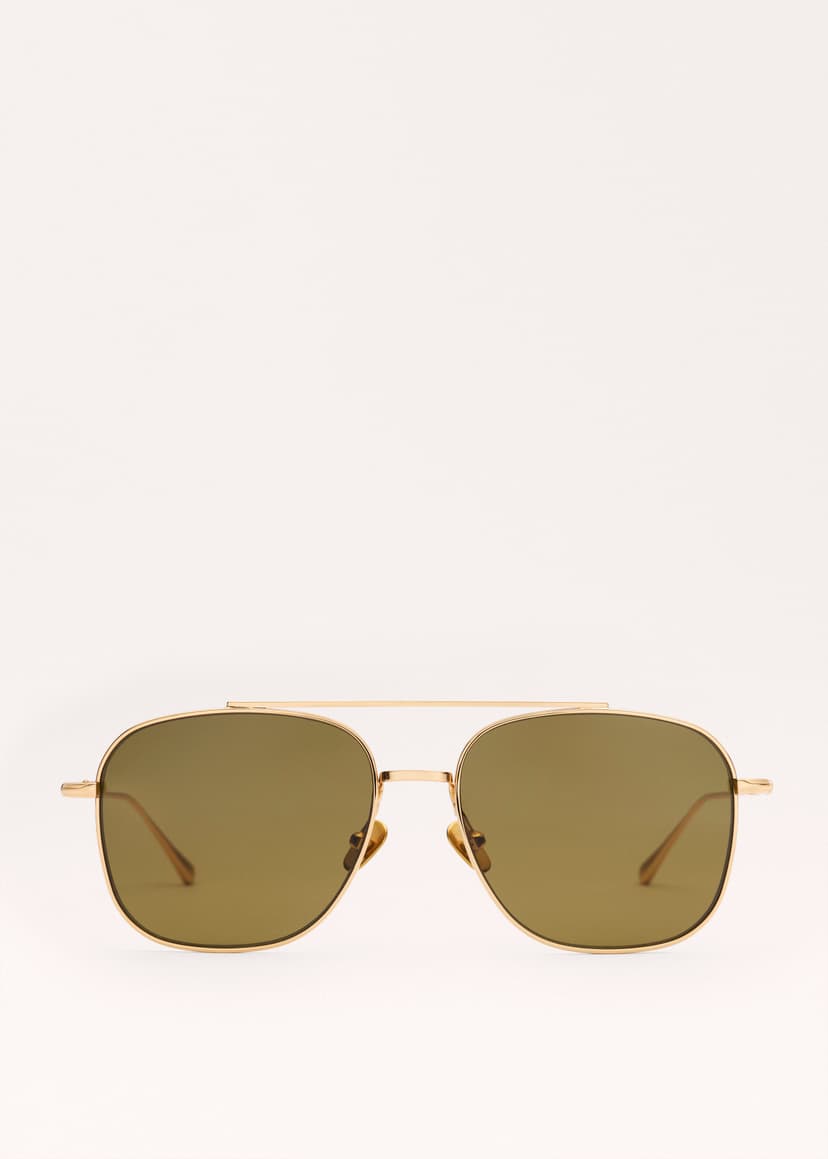 ME+EM Aviator Sunglasses | Olive/Gold | Image 1