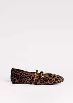 ME+EM Leopard Ballet Flat | Dark Brown Multi | Image 1