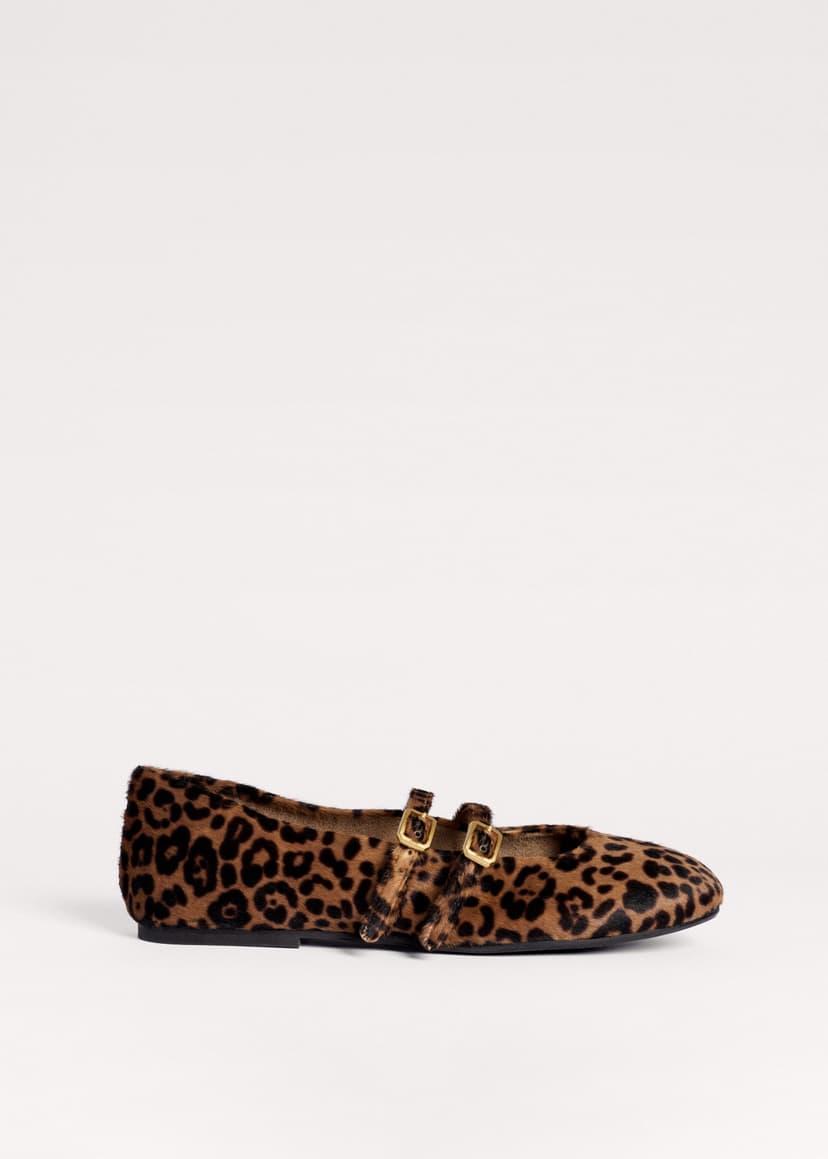 ME+EM Leopard Ballet Flat | Dark Brown Multi | Image 1