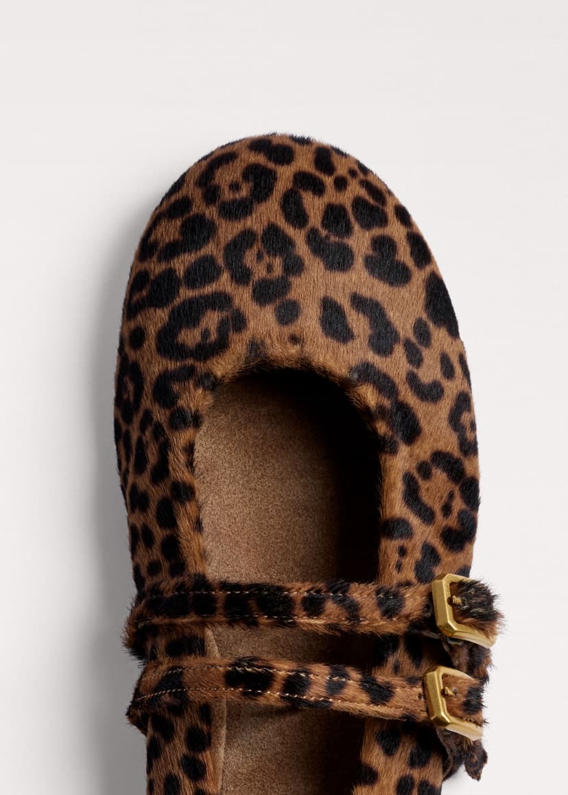 ME+EM Leopard Ballet Flat | Dark Brown Multi | Image 5