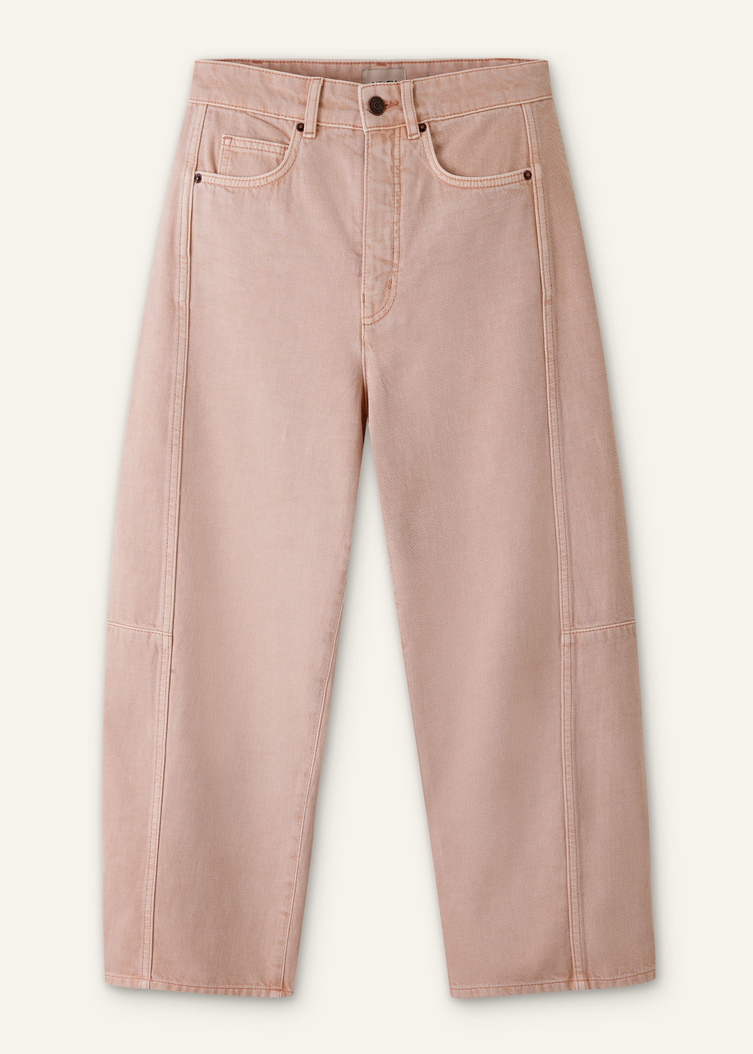 ME+EM Exaggerated Crop Jean | Blush Pink Wash | Image 6
