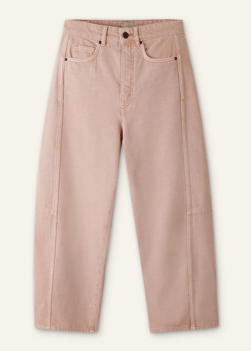 ME+EM Exaggerated Crop Jean | Blush Pink Wash | Image 6
