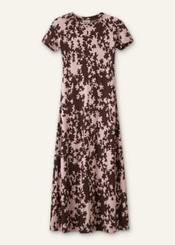 ME+EM Raglan Sleeve Maxi Dress | Blush Pink/Cocoa Brown | Image 6