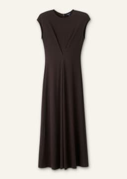 ME+EM Clever Pleat Maxi Dress | Cocoa Brown | Image 6
