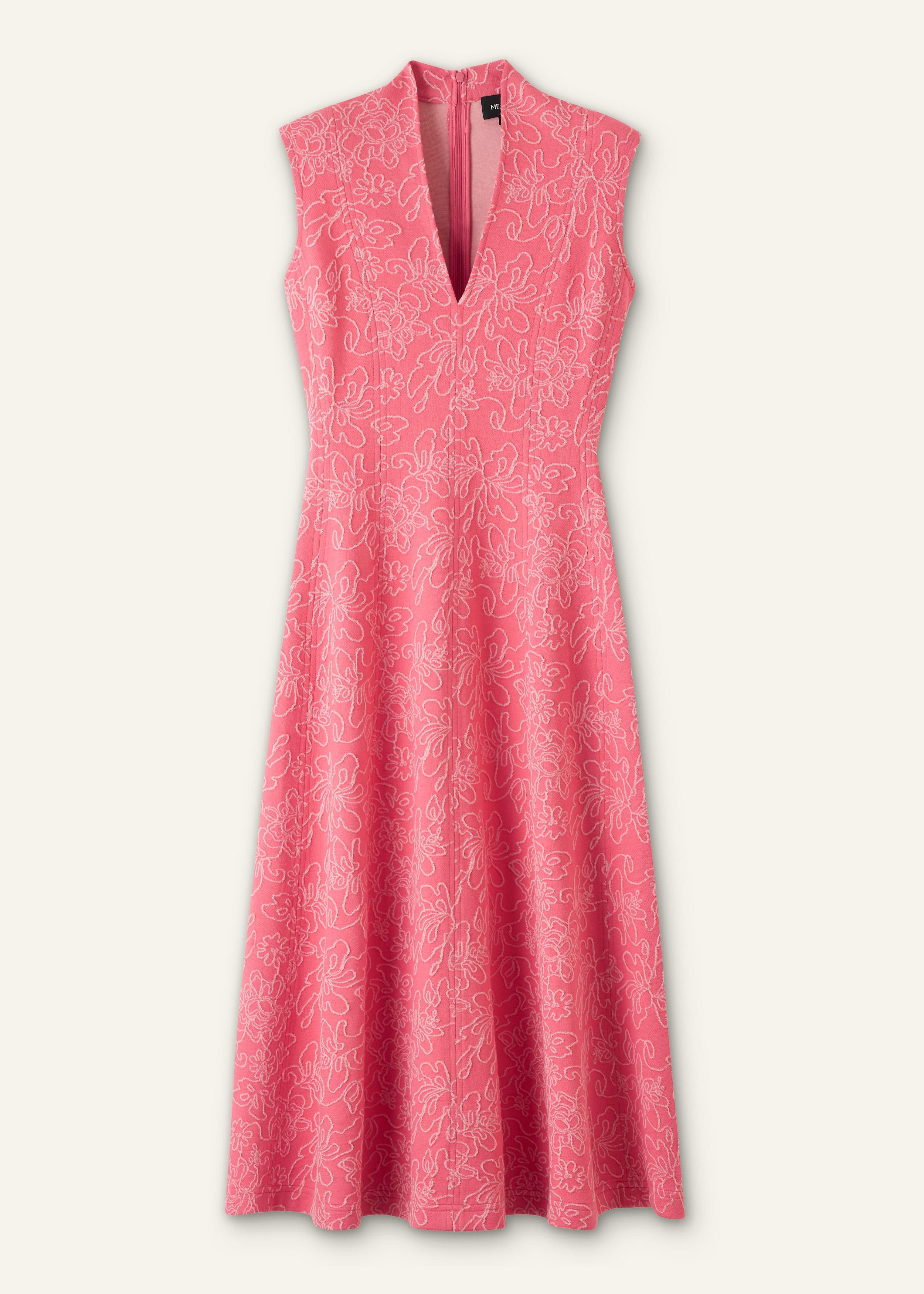 ME+EM Fit + Flare Maxi Dress | Candy Coral/Blush Pink | Image 7