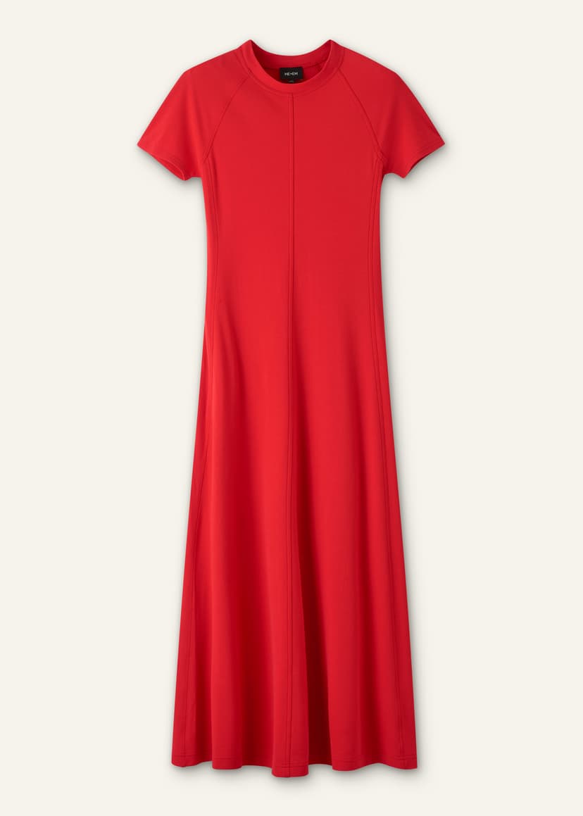 ME+EM Raglan Sleeve Maxi Dress | Lipstick Red | Image 7