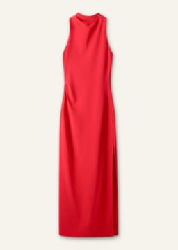 ME+EM Draped Full-Length Dress | Rose Petal Red | Image 6