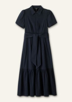 ME+EM Fit + Flare Midi Dress | Navy | Image 6