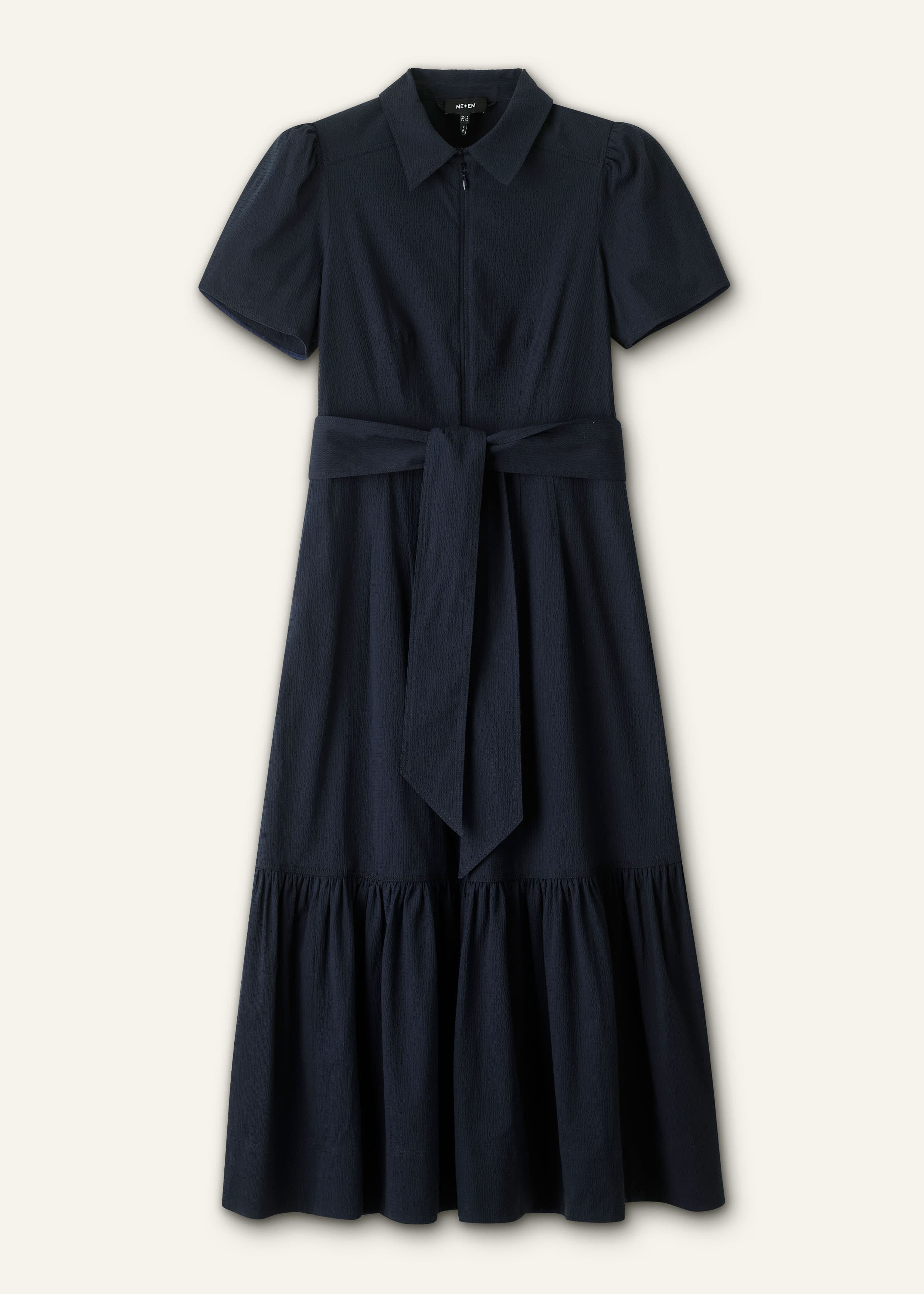 ME+EM Fit + Flare Midi Dress | Navy | Image 6