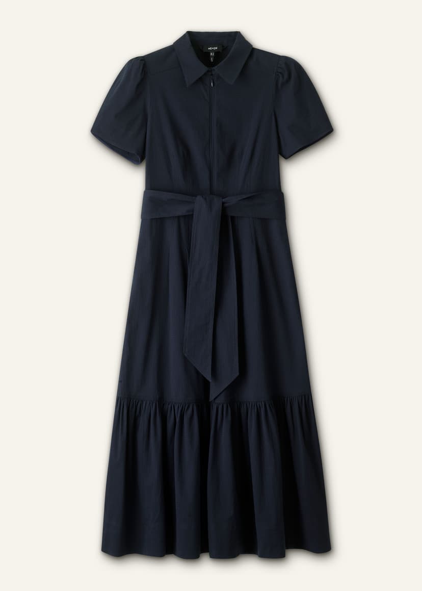 ME+EM Fit + Flare Midi Dress | Navy | Image 6