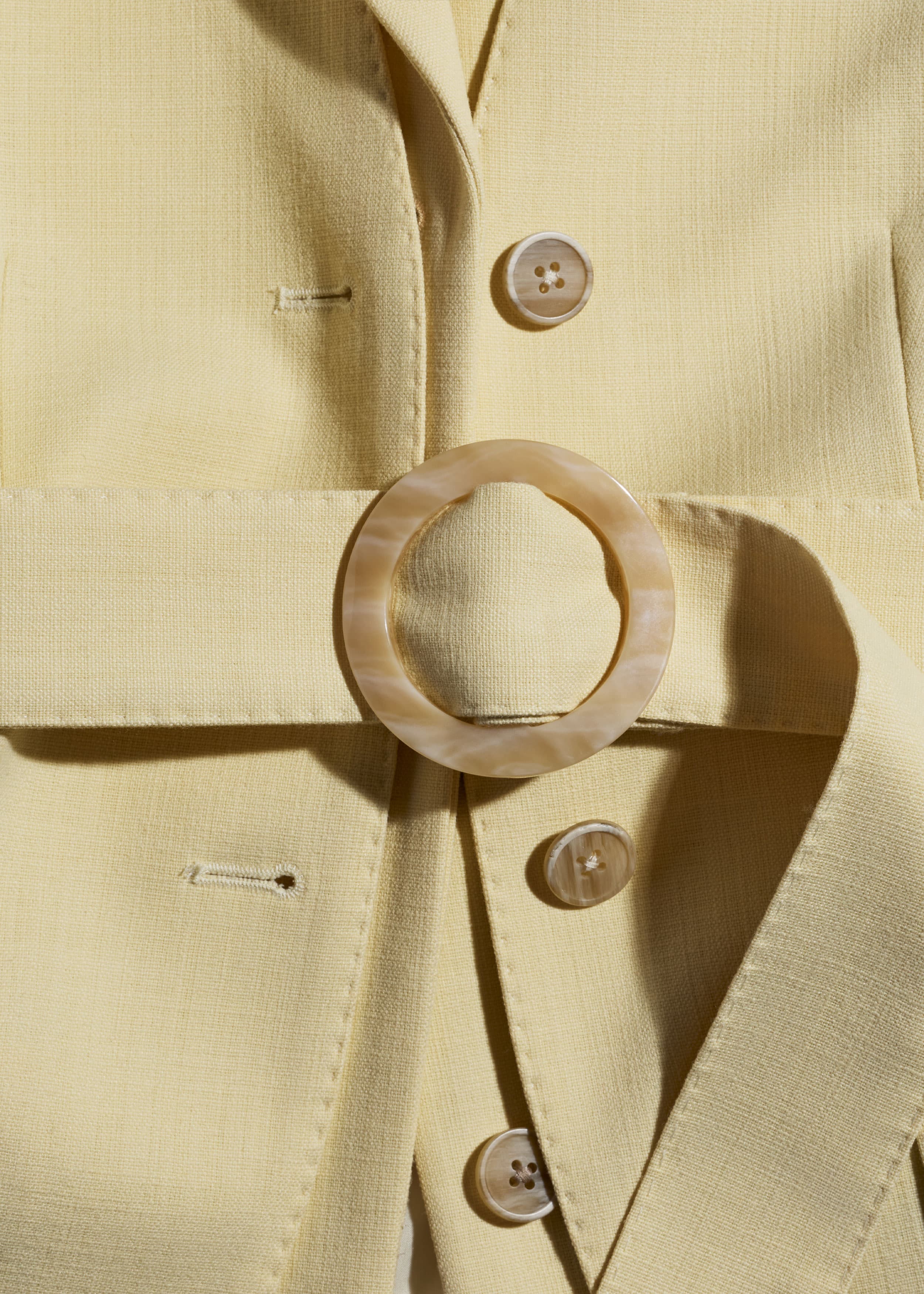 ME+EM Very Wide-Leg Trouser Suit | Dusted Lemon Yellow | Image 2