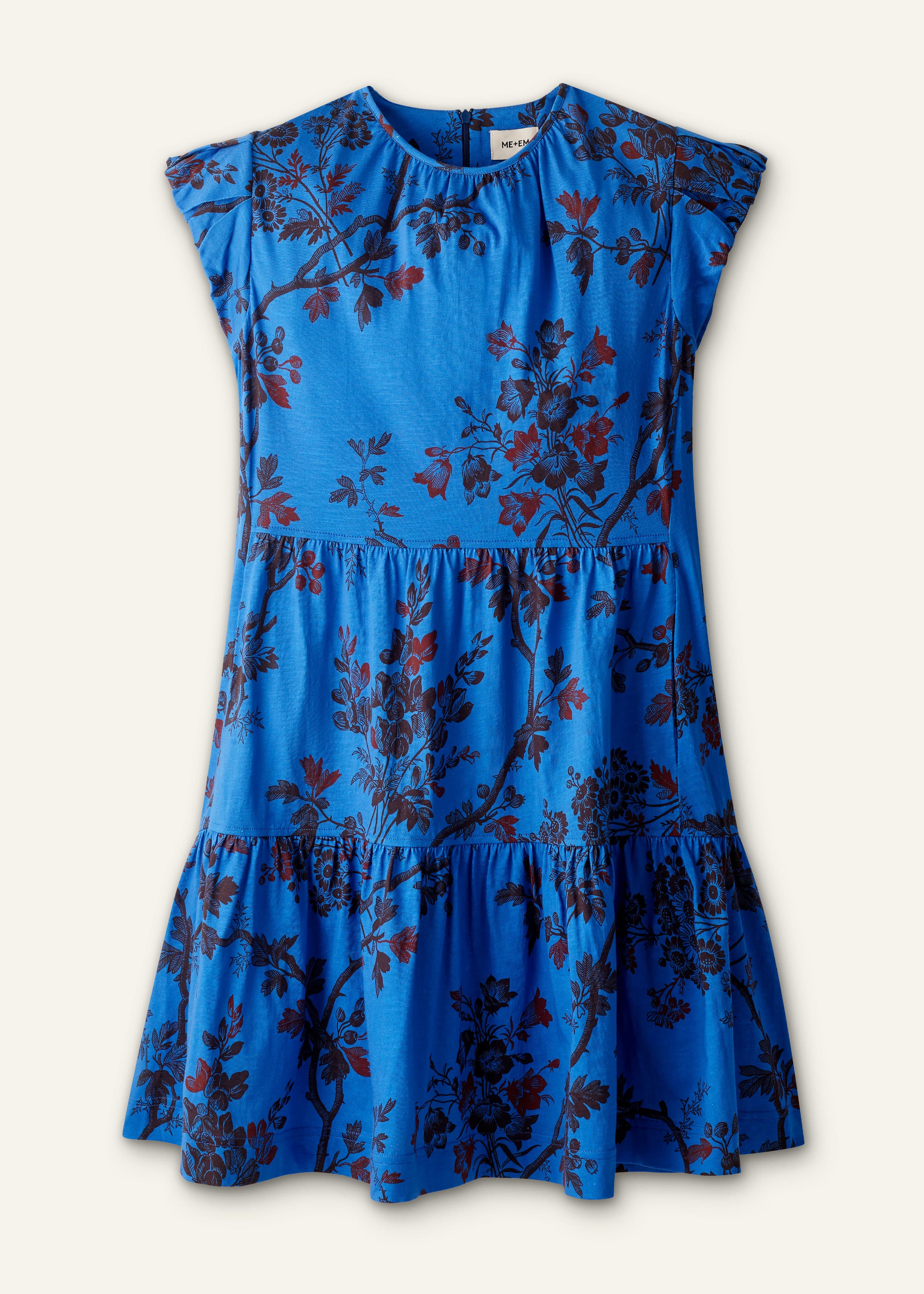 ME+EM Short Swing Dress | Blue Multi | Image 6