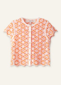 ME+EM Beach Baby Tee | Sunny Orange Multi | Image 7