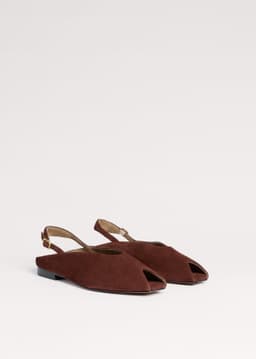 ME+EM Peep Toe Flat | Cinnamon | Image 3