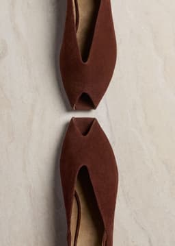 ME+EM Peep Toe Flat | Cinnamon | Image 6