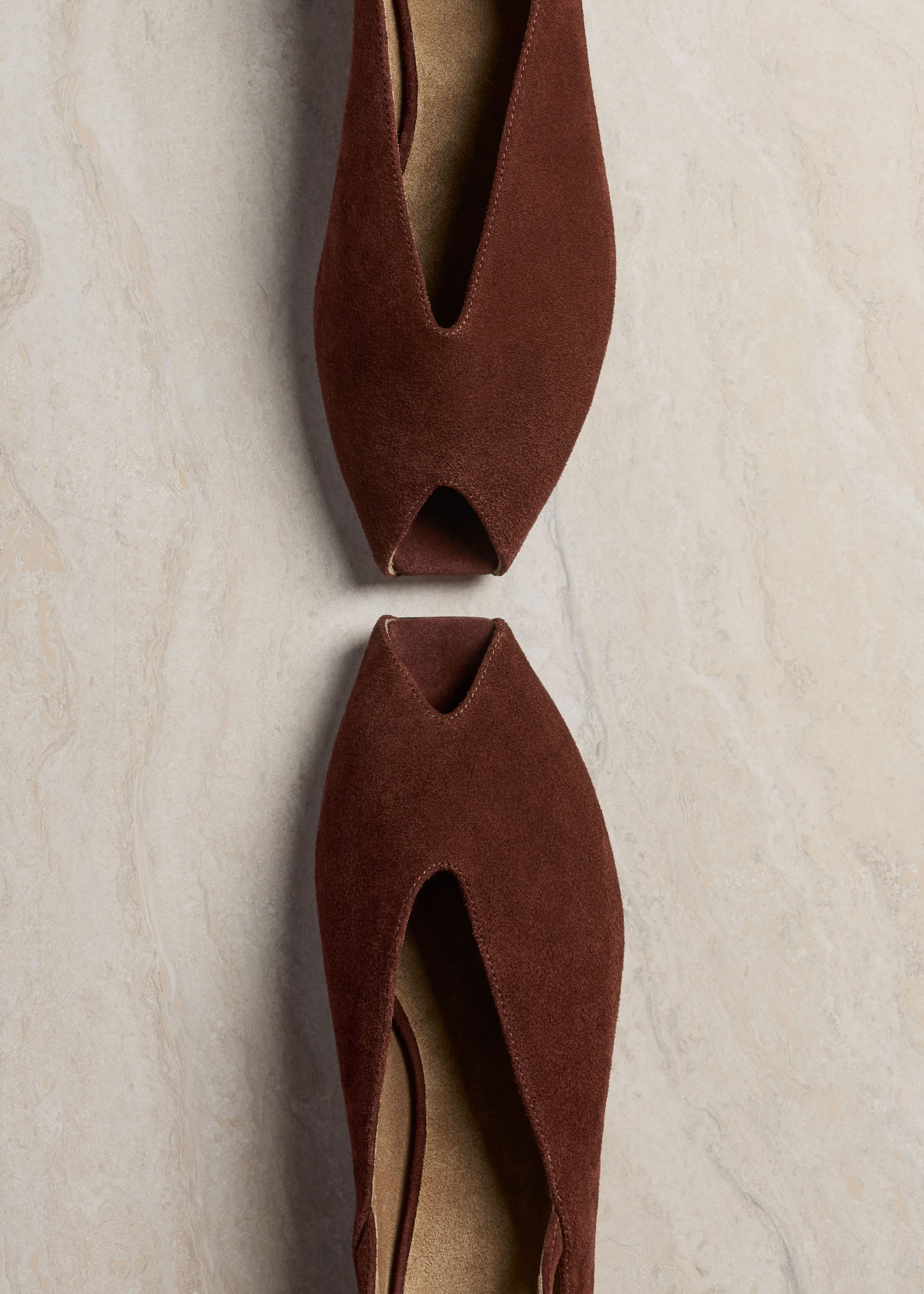 ME+EM Peep Toe Flat | Cinnamon | Image 6