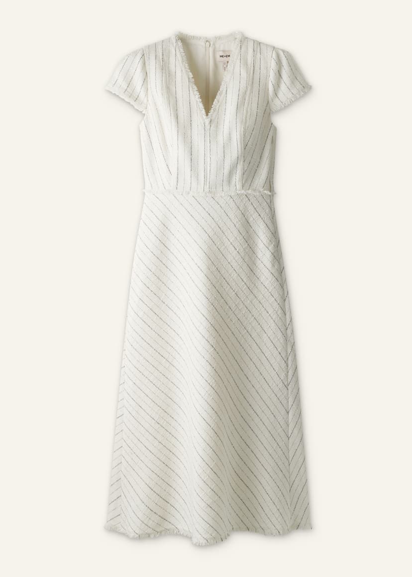 ME+EM Fit + Flare Midi Dress | Ivory | Image 7
