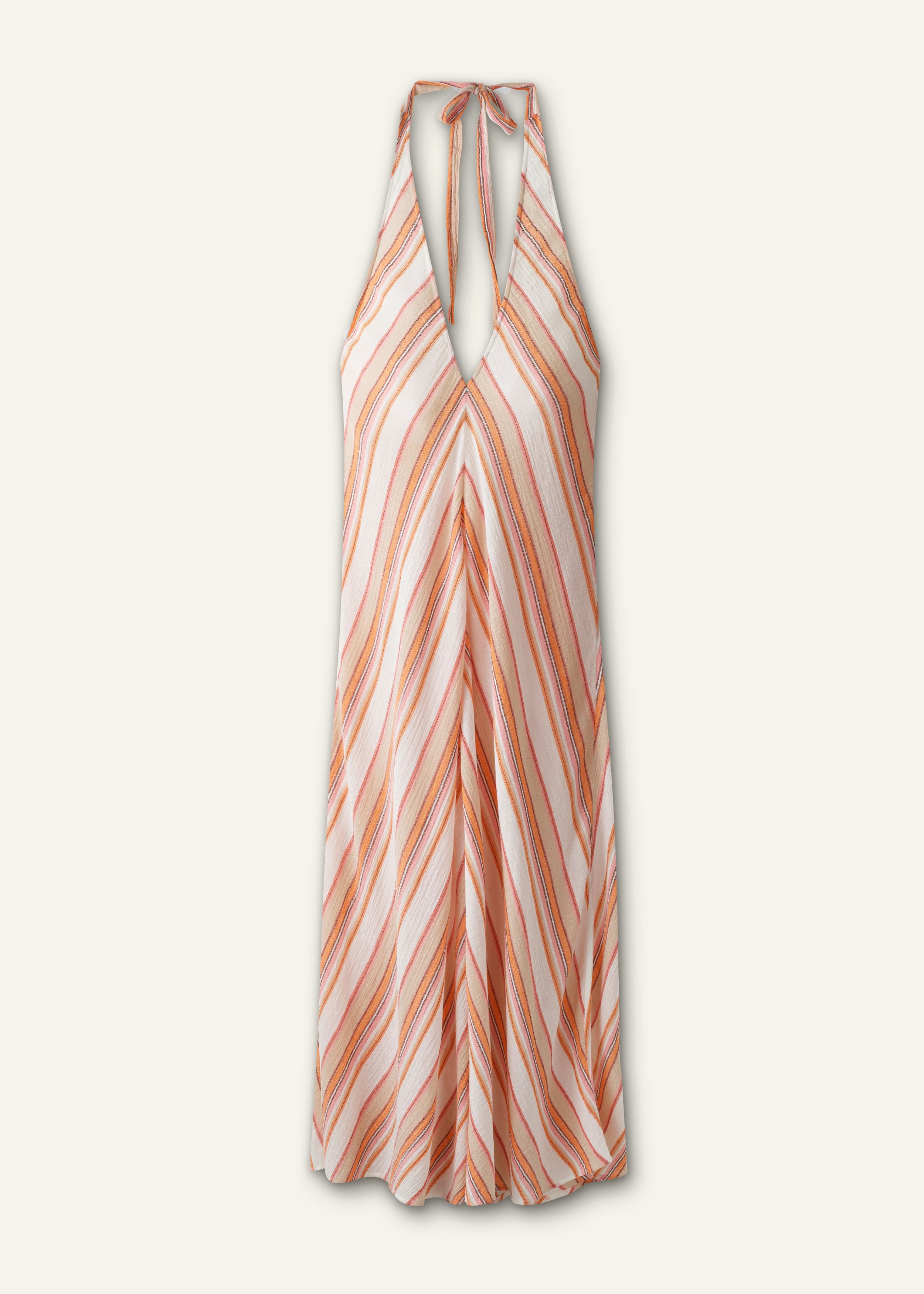 ME+EM Halter Maxi Beach Dress | Pink Multi | Image 7