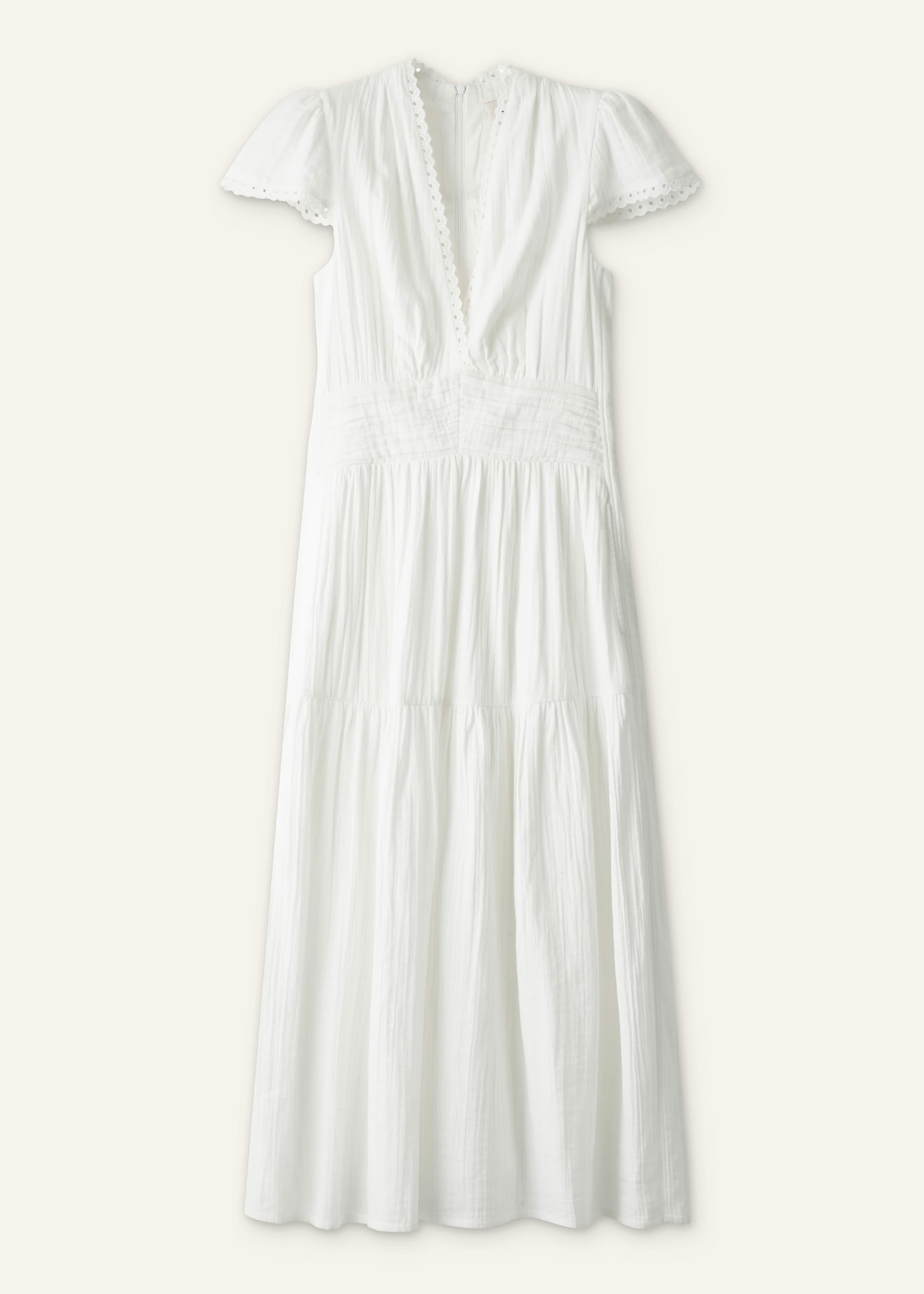 ME+EM Fit + Flare Maxi Dress | Soft White | Image 7