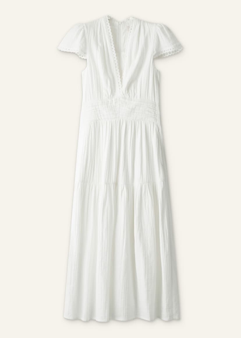 ME+EM Fit + Flare Maxi Dress | Soft White | Image 7