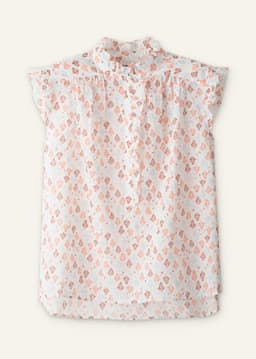 ME+EM Cap Sleeve Straight Top | Light Cream/Multi | Image 7