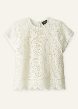 ME+EM 2-in-1 Crochet Tee | Light Cream | Image 6