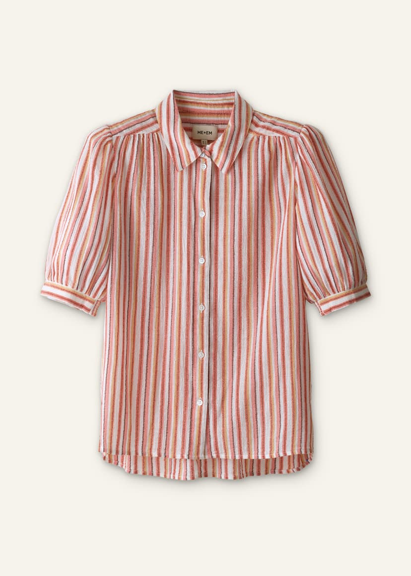ME+EM Stripe Summer Blouse | Pink Multi | Image 8