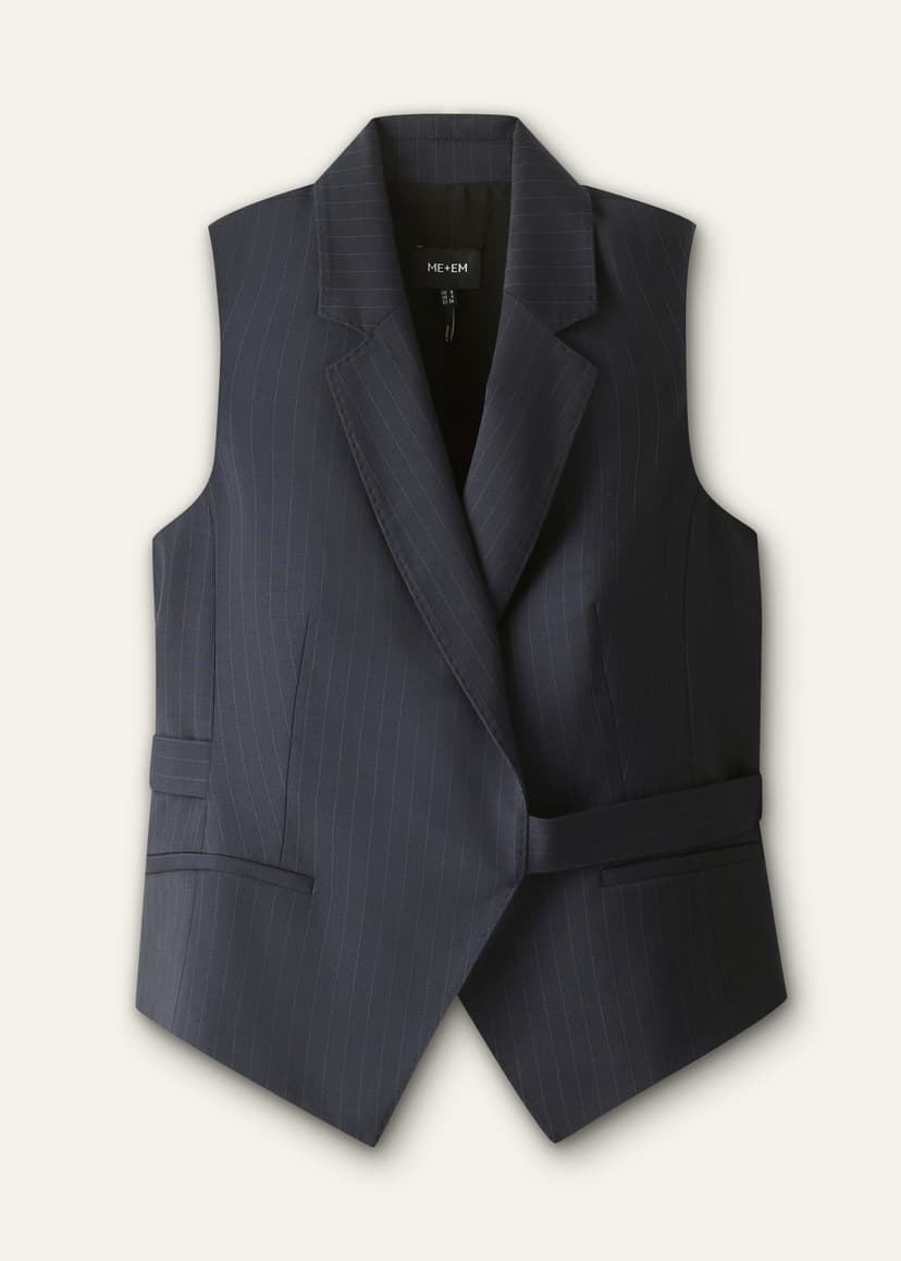 ME+EM Wrap Vest | Navy | Image 8