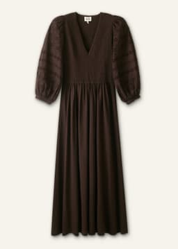ME+EM Mixed Media Maxi Dress | Summer Chocolate | Image 5