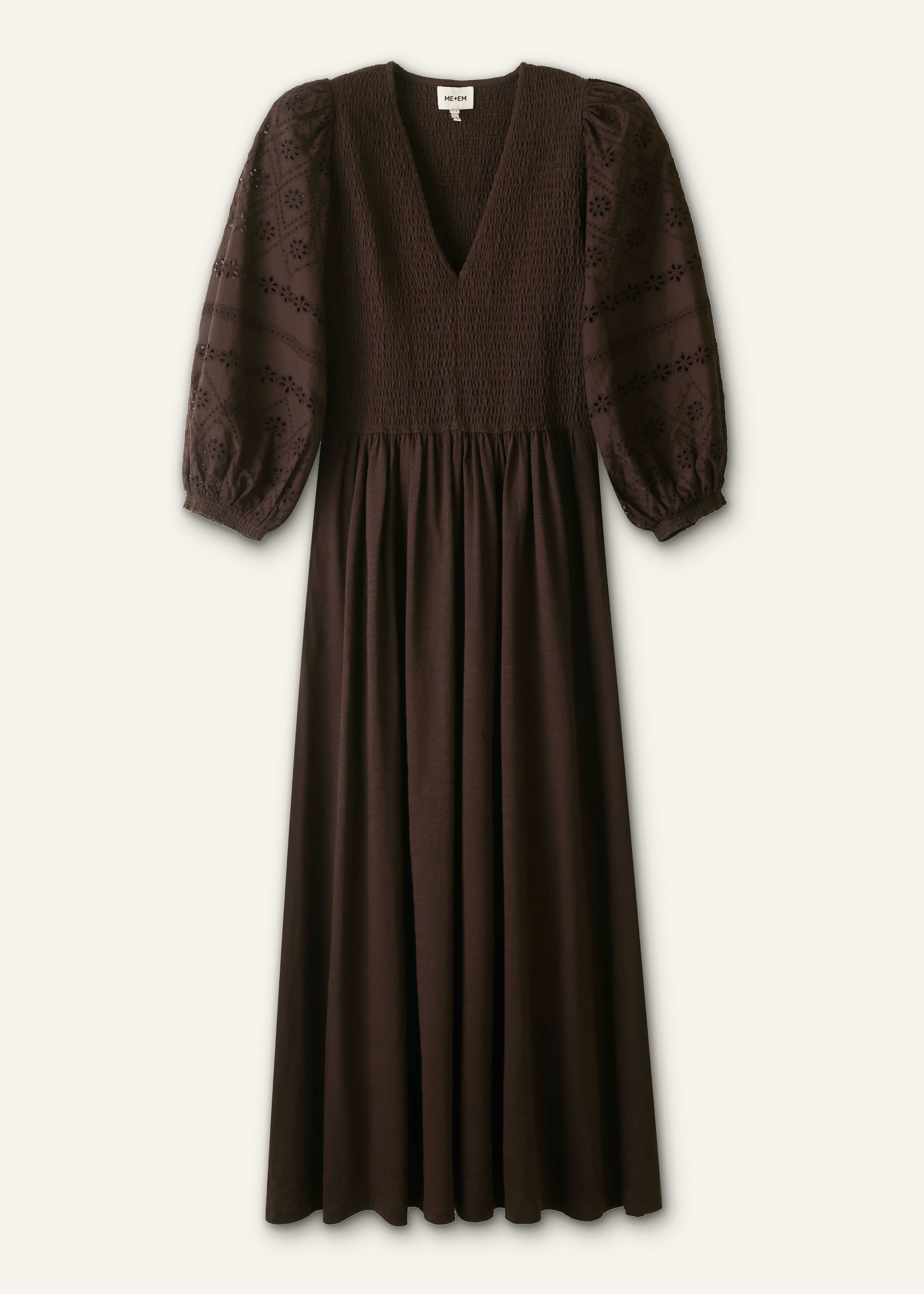 ME+EM Mixed Media Maxi Dress | Summer Chocolate | Image 5