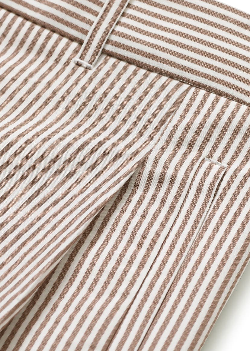 ME+EM Summer Clever Pant | Cocoa Brown/Light Cream | Image 8