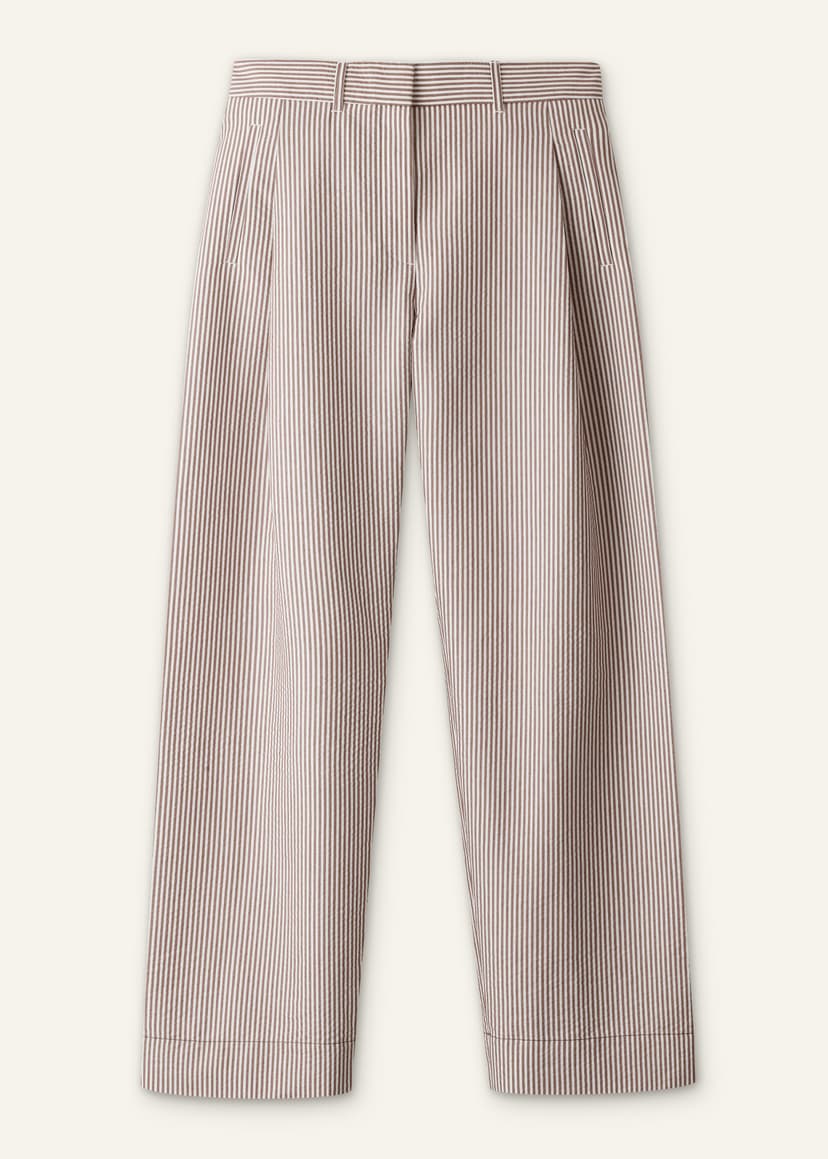 ME+EM Summer Clever Pant | Cocoa Brown/Light Cream | Image 7
