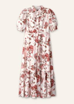ME+EM Fit + Flare Maxi Dress | Light Cream/Multi | Image 7