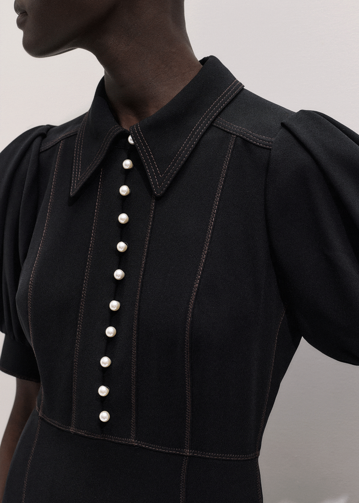ME+EM Fit + Flare Midi Dress | Black | Image 2
