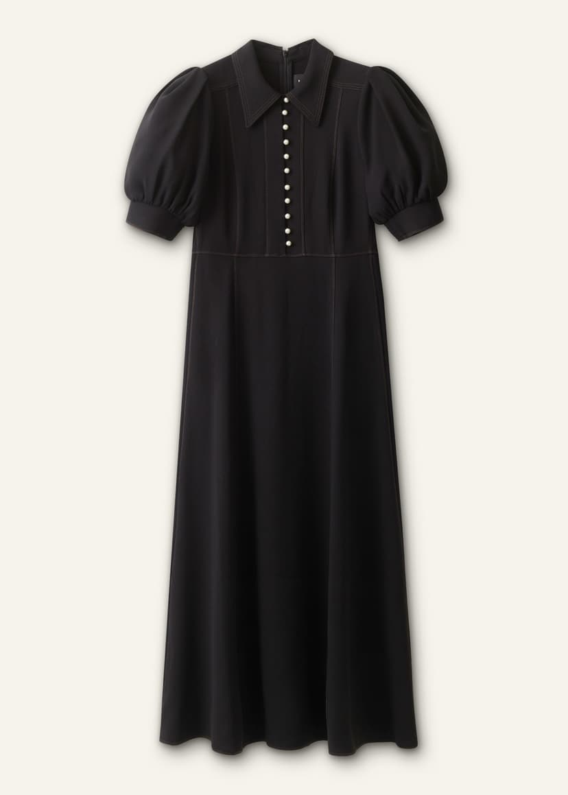 ME+EM Fit + Flare Midi Dress | Black | Image 7