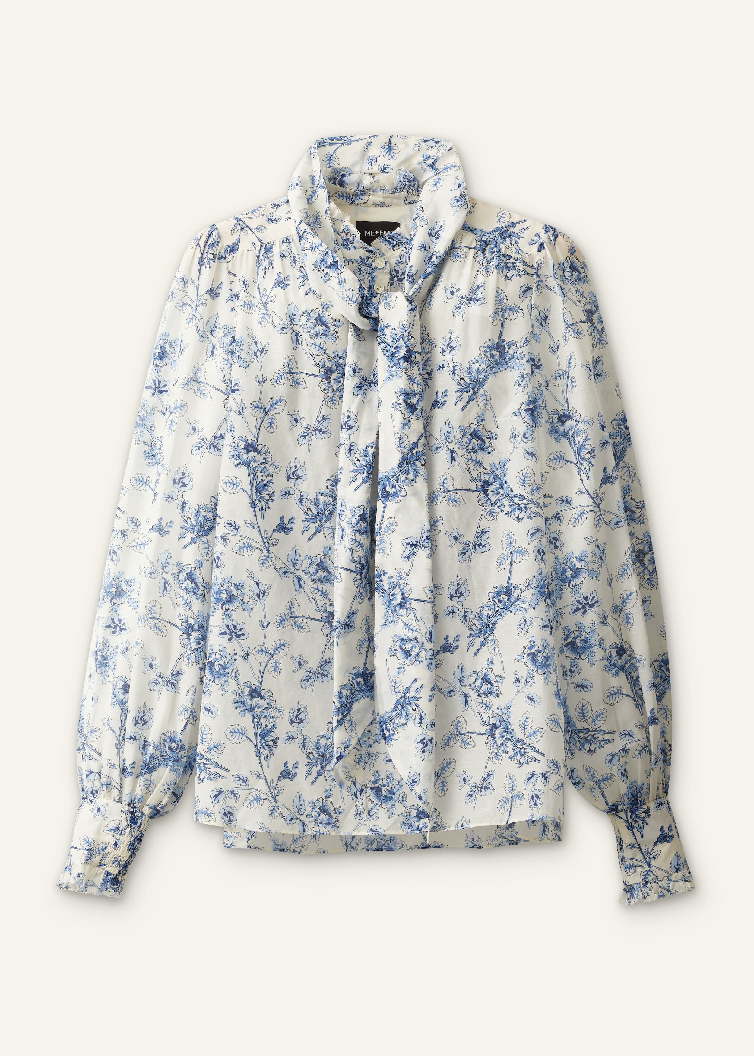 ME+EM Straight Blouse | Blue Multi | Image 7