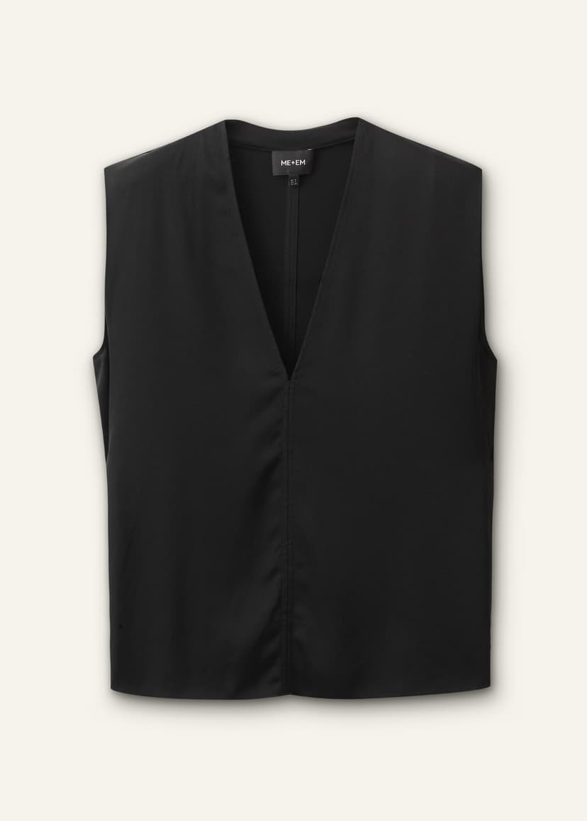 ME+EM V-Neck Evening Tank | Black | Image 8