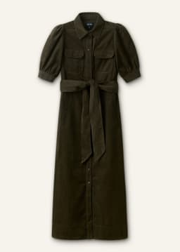 ME+EM Fit + Flare Maxi Dress | Olive Green | Image 7