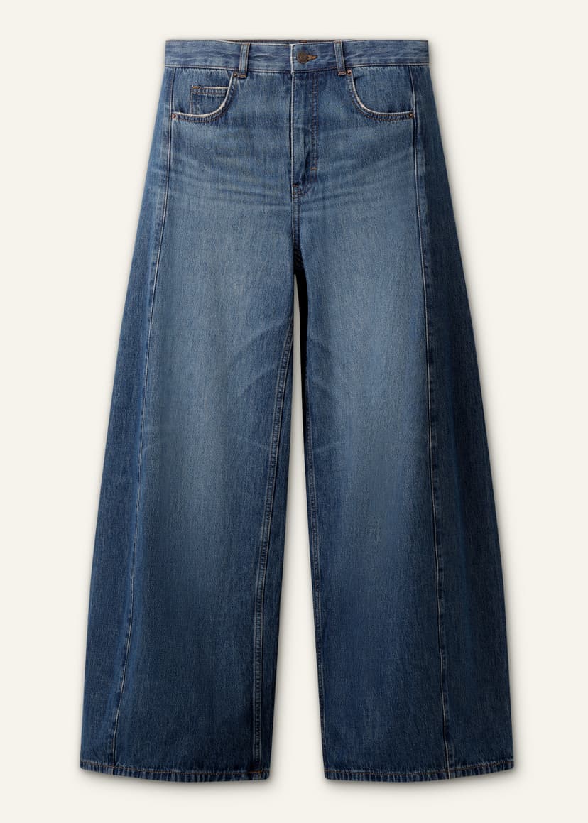 ME+EM Very Wide Taper Jean | Authentic Dark Wash | Image 7