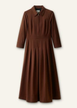 ME+EM Fit + Flare Maxi Dress | Deep Pecan Brown | Image 7