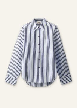 ME+EM Relaxed Forever Shirt | Soft White/Navy | Image 7