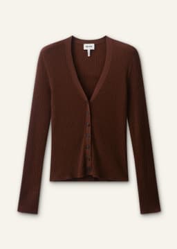 ME+EM Barely There Cardigan | Pecan Brown | Image 7