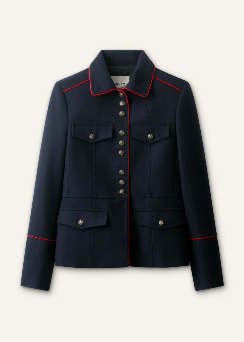ME+EM Slim Utility Jacket | Navy | Image 7