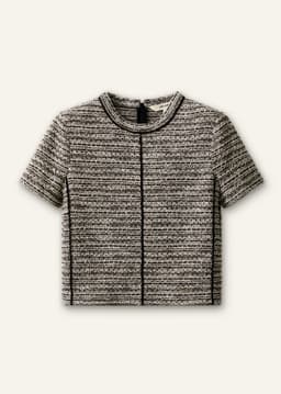 ME+EM Crop Straight Tee | Brown Multi | Image 7