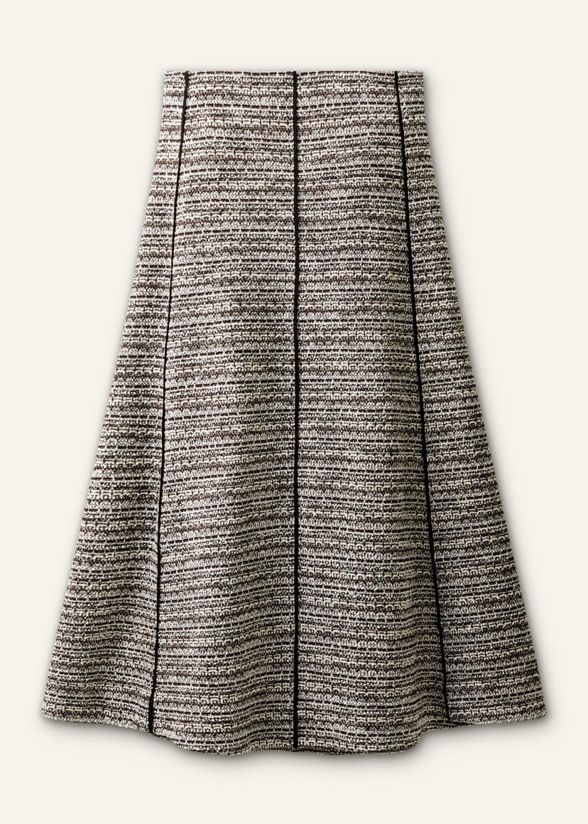 ME+EM A-Line Midi Skirt | Brown Multi | Image 6