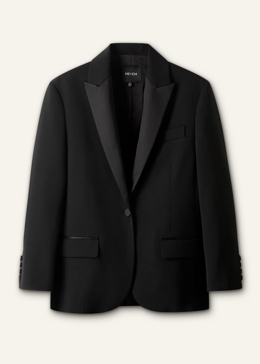 ME+EM Icon Oversized Tux Blazer | Black | Image 7