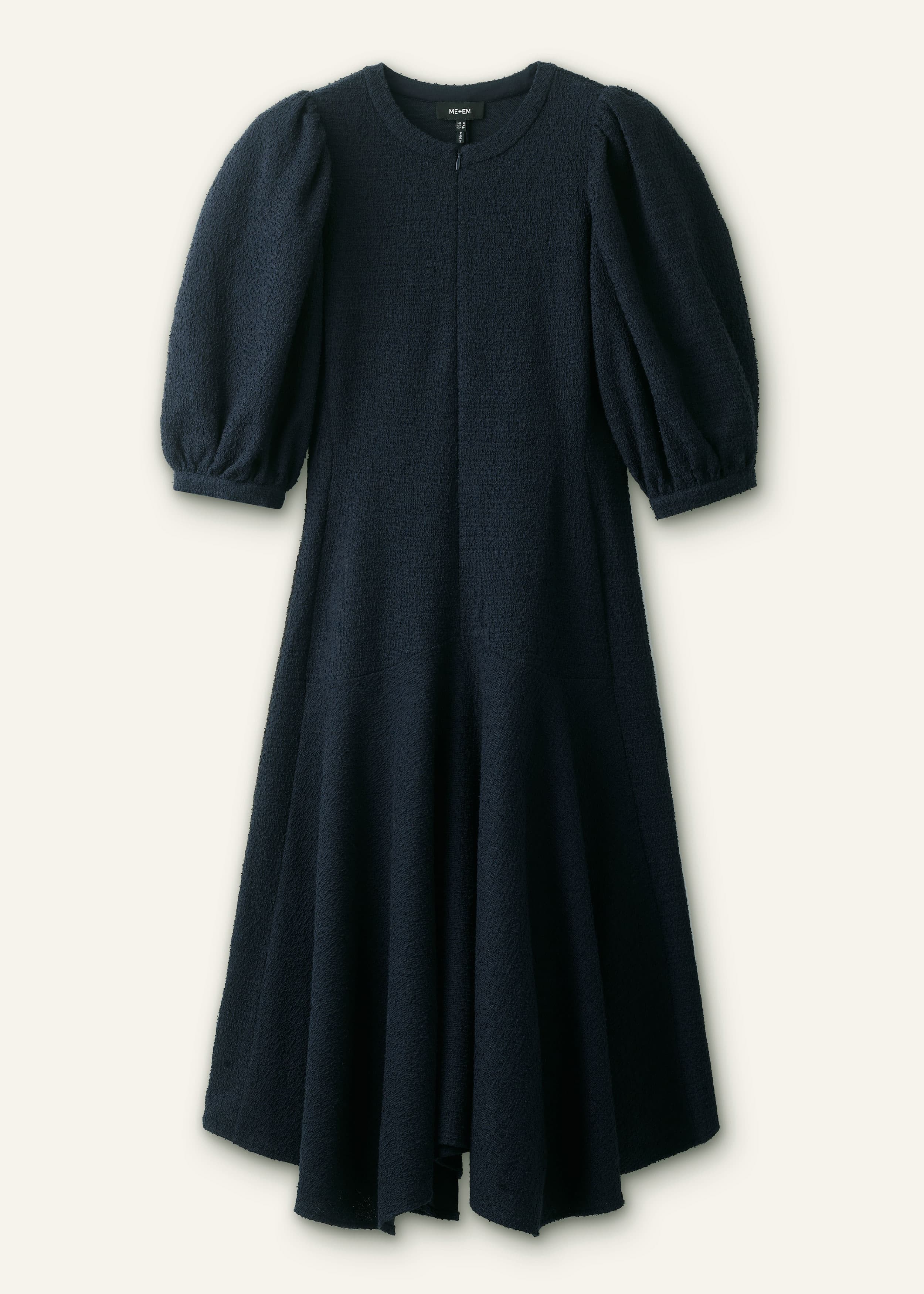 ME+EM Asymmetric Hem Dress | Navy | Image 6
