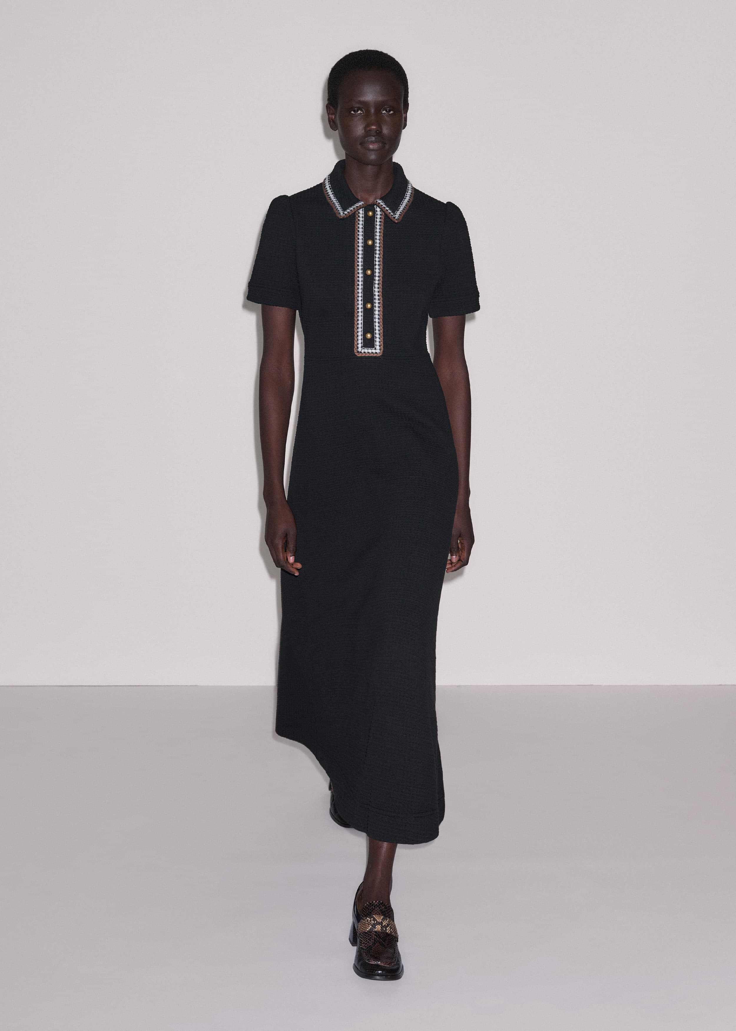 ME+EM Fit + Flare Midi Dress | Black | Image 6