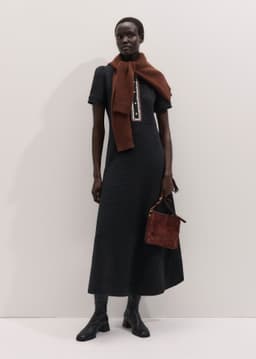 ME+EM Fit + Flare Midi Dress | Black | Image 3